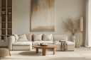 Ein modernes, helles Wohnzimmer eingerichtet nach Feng Shui Prinzipien