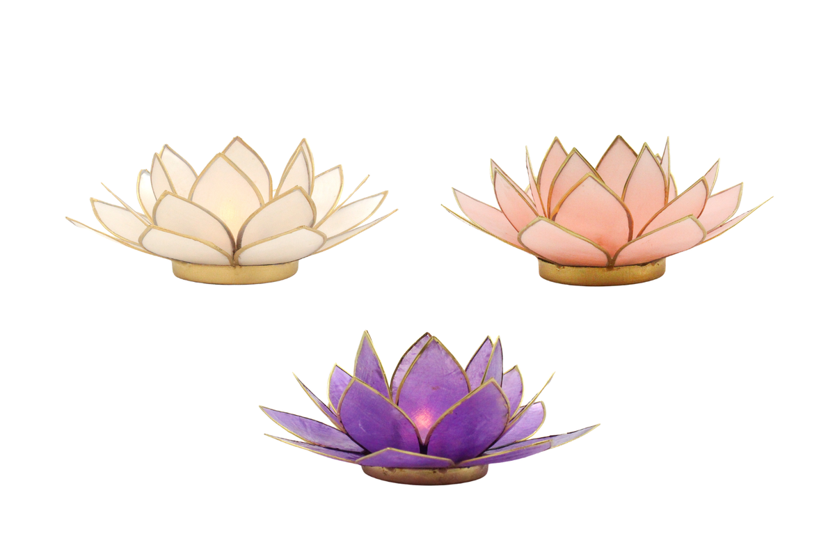 Light of Lotus – Lotuskerzenhalter 3er-Set