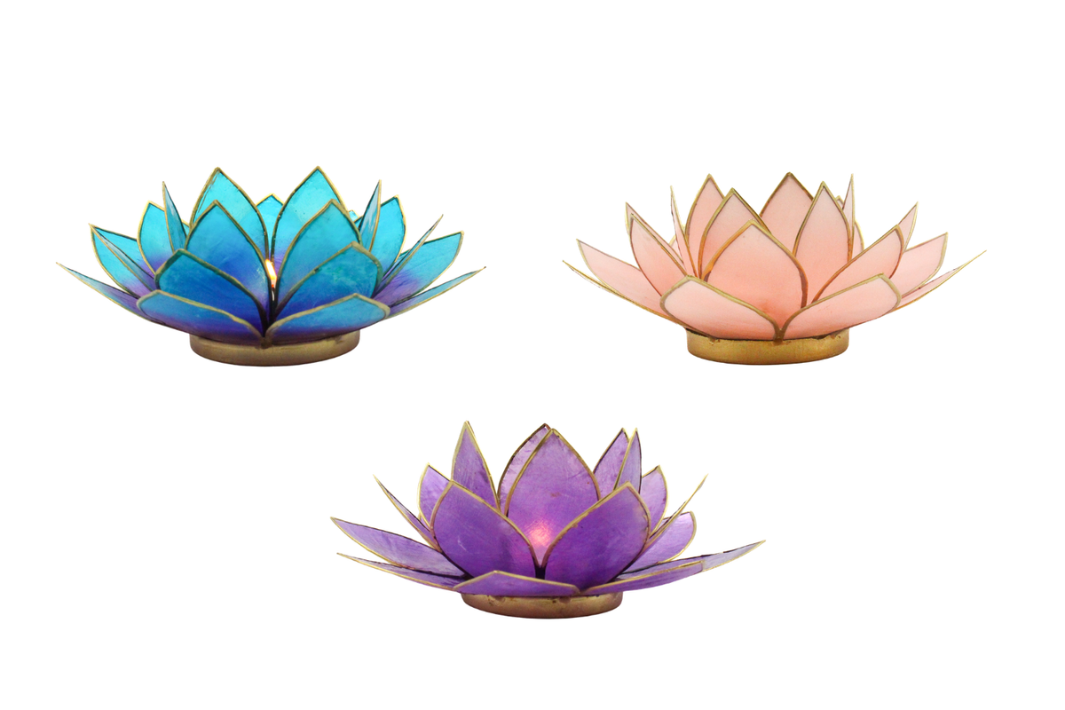 Light of Lotus – Lotuskerzenhalter 3er-Set